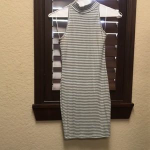 Gray/White striped dress